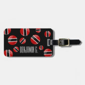 Glossy Round Trinidad en Tobago Bagagelabel (Voorkant horizontaal)