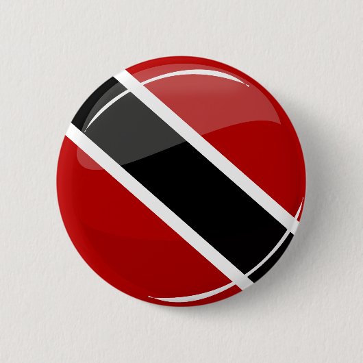 Glossy Round Trinidad en Tobago Ronde Button 5,7 Cm (Voorkant)