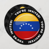Glossy Round Venezuela vlag Kaart (Voorkant / Achterkant)
