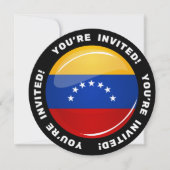 Glossy Round Venezuela vlag Kaart (Voorkant)