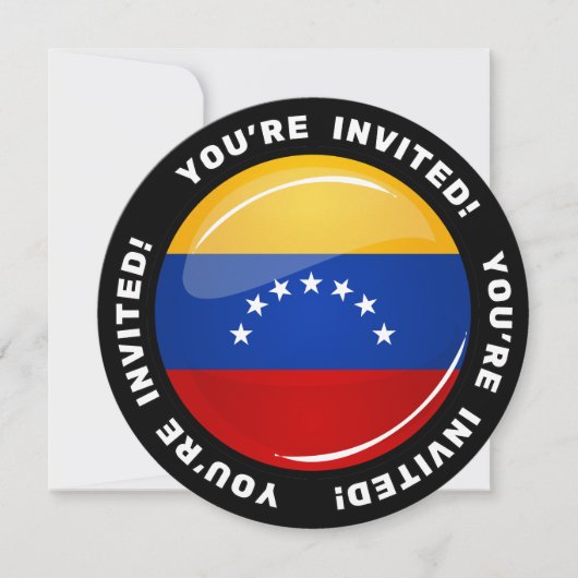 Glossy Round Venezuela vlag Kaart (Voorkant)