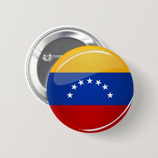 Glossy Round Venezuela vlag Ronde Button 5,7 Cm (Voorkant /achterkant)