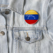 Glossy Round Venezuela vlag Ronde Button 5,7 Cm (In situ)