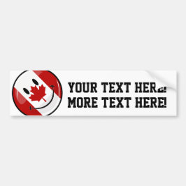 Glossy Smiling Canadian Flag Bumpersticker