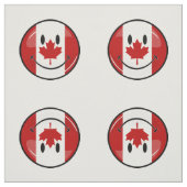 Glossy Smiling Canadian Flag Stof (Swatch)