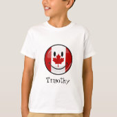 Glossy Smiling Canadian Flag T-shirt (Voorkant)