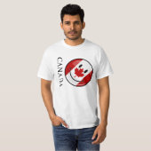 Glossy Smiling Canadian Flag T-shirt (Voorkant volledig)