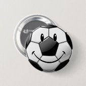 Glossy Smiling Toon Voetbal Ronde Button 5,7 Cm (Voorkant /achterkant)