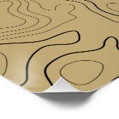 Glossy Topography Map Poster (Hoek)