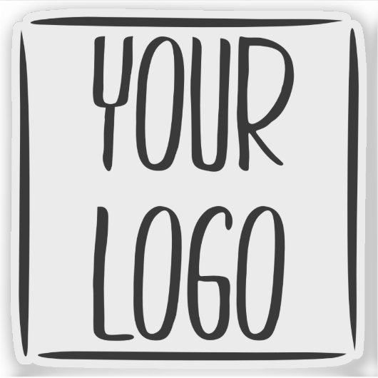 Glossy Transparant Custom-Cut voor uw Logo Sticker (Voorkant)