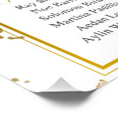 Glossy We doen wit en goud zitplan Perfect Poster (Hoek)