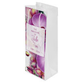 Glossy Wedding Wine Gift Bag Wijn Cadeautas (Achterkant Gekanteld)