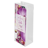 Glossy Wedding Wine Gift Bag Wijn Cadeautas (Voorkant Gekanteld)