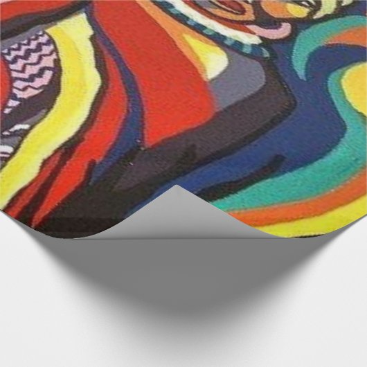 Glossy Wrapping Paper, Afrikaanse Vrouwenpapegaai Cadeaupapier (Hoek)