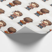 Glossy Wrapping Paper April Fool's Day Fishing Boy Cadeaupapier (Hoek)