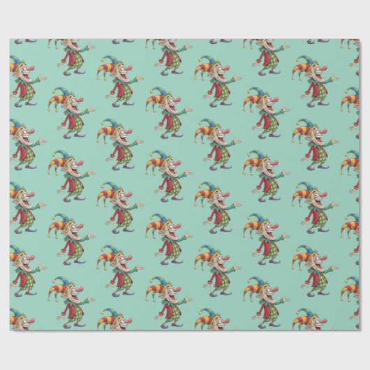 Glossy Wrapping Paper April Fool's Day Joker  Cadeaupapier (Vlak)
