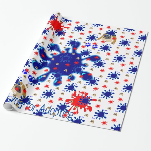 Glossy Wrapping Paper, Bedankt voor het aannemen v Cadeaupapier (Uitgerold)