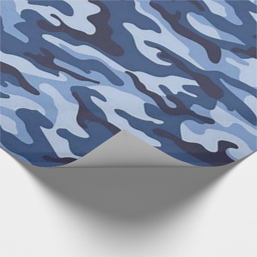 Glossy Wrapping Paper Blue Army Cadeaupapier (Hoek)