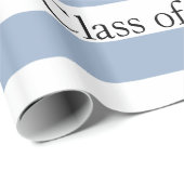 Glossy Wrapping Paper Blue Stripe Graduate 2026 Cadeaupapier (Rol Hoek)