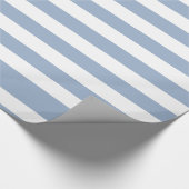 Glossy Wrapping Paper Blue & White Stripe Cadeaupapier (Hoek)