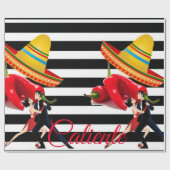Glossy Wrapping Paper Caliente Mexicaans Cadeaupapier (Vlak)