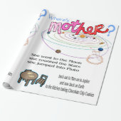 Glossy Wrapping Paper Happy Moederdag Waar is Cadeaupapier (Uitgerold)