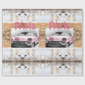 Glossy Wrapping Paper Paris France Husky Cadeaupapier (Vlak)