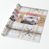 Glossy Wrapping Paper Paris France Husky Cadeaupapier (Uitgerold)
