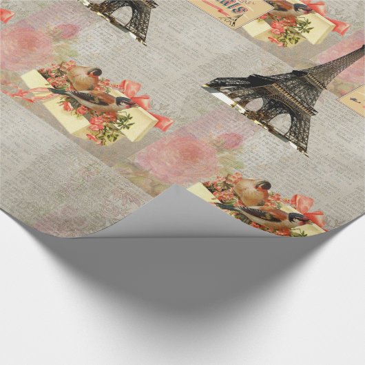 Glossy Wrapping Paper Paris Frankrijk Cadeaupapier (Hoek)