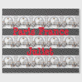 Glossy Wrapping Paper Paris Frankrijk Cadeaupapier (Vlak)