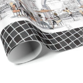 Glossy Wrapping Paper Paris Frankrijk Cadeaupapier (Rol Hoek)