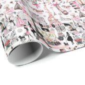 Glossy Wrapping Paper Paris Frankrijk Cadeaupapier (Rol Hoek)