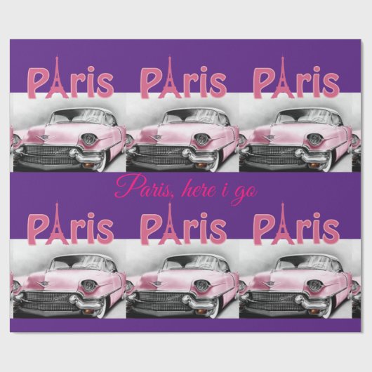 Glossy Wrapping Paper Paris Frankrijk Cadeaupapier (Vlak)