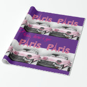 Glossy Wrapping Paper Paris Frankrijk Cadeaupapier (Uitgerold)
