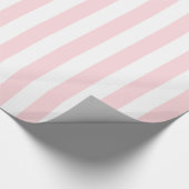 Glossy Wrapping Paper Pink & White Stripe  Cadeaupapier (Hoek)