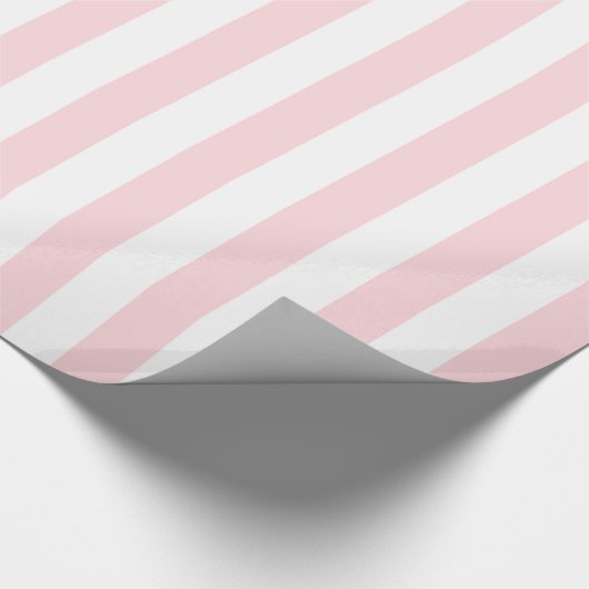 Glossy Wrapping Paper Pink & White Stripe  Cadeaupapier (Hoek)