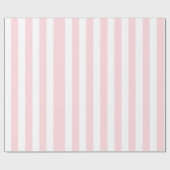 Glossy Wrapping Paper Pink & White Stripe  Cadeaupapier (Vlak)