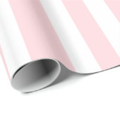 Glossy Wrapping Paper Pink & White Stripe  Cadeaupapier (Rol Hoek)