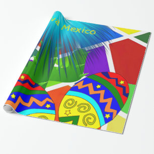 Glossy Wrapping Paper, Viva Mexico Cactus Banjos Cadeaupapier
