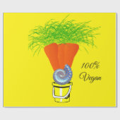 Glossy wrapping Paper, wortel 100% Vegan Cadeaupapier (Vlak)