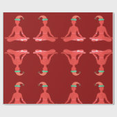 Glossy Wrapping Paper Yoga Nieuwjaar Cadeaupapier (Vlak)