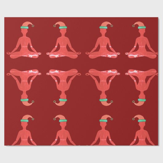 Glossy Wrapping Paper Yoga Nieuwjaar Cadeaupapier (Vlak)