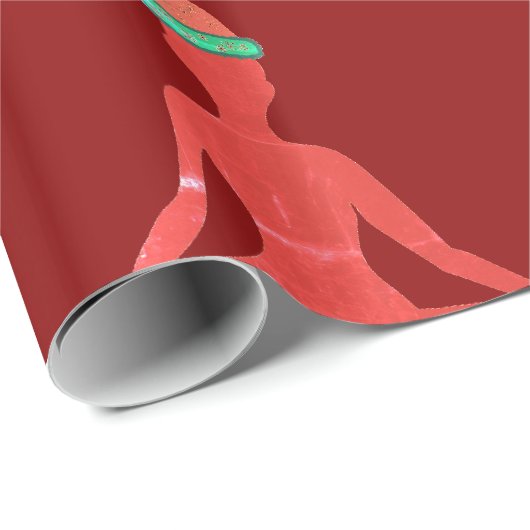 Glossy Wrapping Paper Yoga Nieuwjaar Cadeaupapier (Rol Hoek)