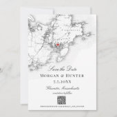 Gloucester Cape Ann Save the Date Elegante QR-code (Voorkant)