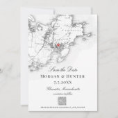 Gloucester Cape Ann Save the Date Elegante QR-code (Voorkant)