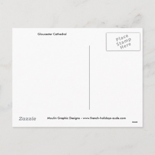Gloucester Cathedraal Feestdagenkaart (Achterkant)