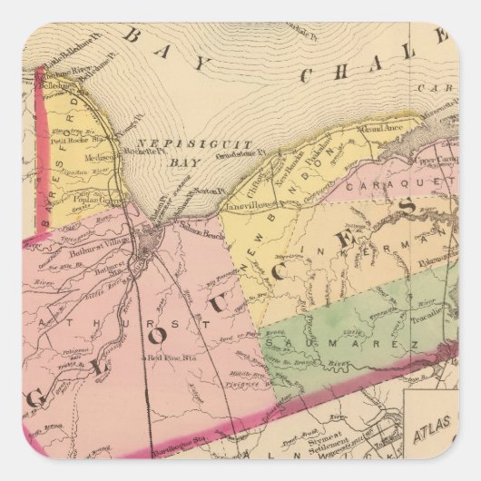 Gloucester Co. NB Vierkante Sticker (Voorkant)