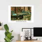 Gloucester Docks Print of Poster (Thuiskantoor)
