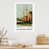 Gloucester Docks Print of Poster (Keuken)