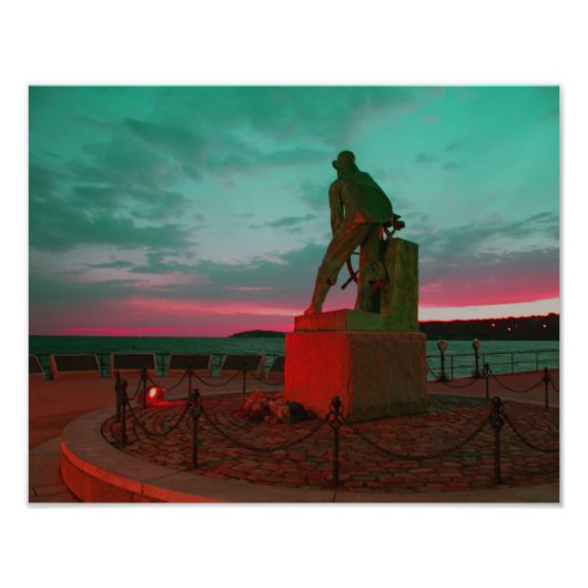 GLOUCESTER FISHERMAN STATUTION FOTO PRINT FOTO AFDRUK (Voorkant)